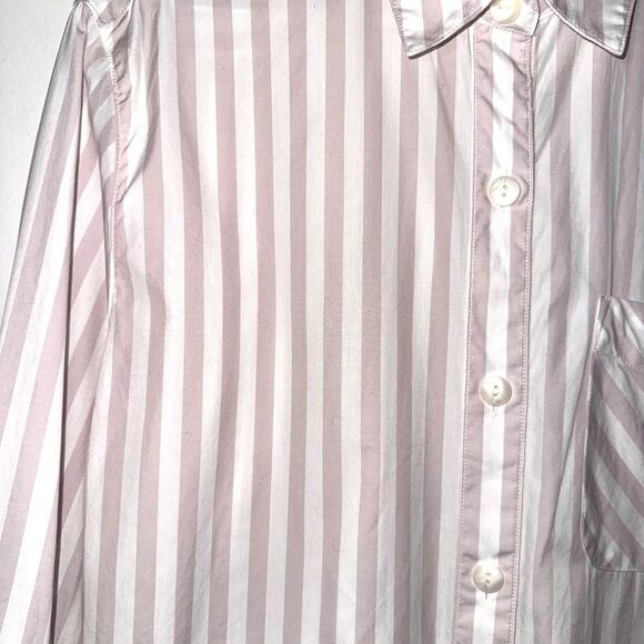 Rag & Bone Maxine Striped Button Down Shirt - Pale Pink/White M - Picture 4 of 7